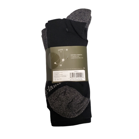 6 PAIRS Timberland Men's Cushioned Everyday Crew Socks - Picture 2 of 3